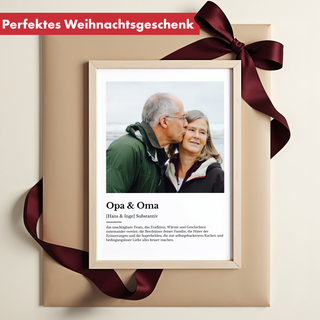 Personalisiertes Poster – Definition Oma & Opa