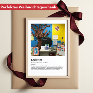 Personalisiertes Poster – Definition Erzieher