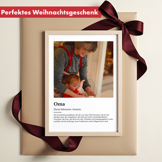 Personalisiertes Poster – Definition Oma