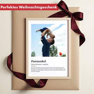 Personalisiertes Poster – Definition Patenonkel