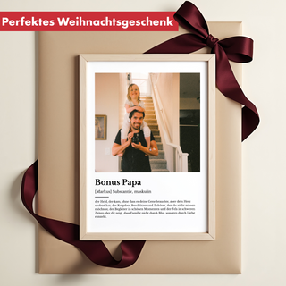 Personalisiertes Poster – Definition Bonus Papa