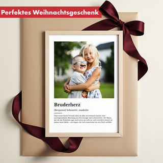 Personalisiertes Poster – Definition Bruderherz