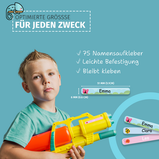 Aufkleber Stifte "Namensaufkleber Kinder" – Motiv Insekten