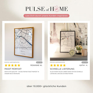 Personalisiertes Poster – Zuhause mit Koordinaten