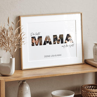 Personalisiertes Poster – Foto Collage Mama