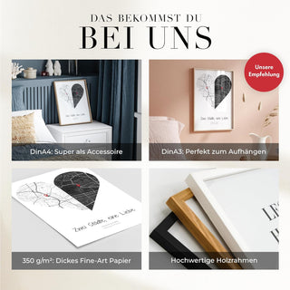 Personalisiertes Poster – Zwei Städte, eine Liebe