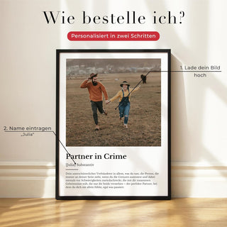 Personalisiertes Poster – Definition Partner in Crime