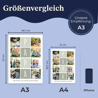 Personalisiertes Poster – 8Foto Collage PAPA