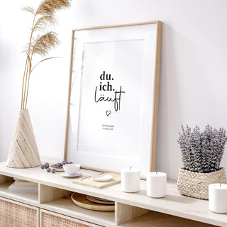 Personalisiertes Poster – Du Ich Läuft