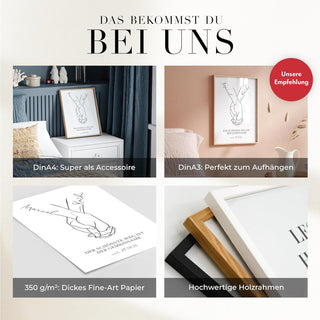 Personalisiertes Poster – Hand in Hand