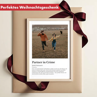 Personalisiertes Poster – Definition Partner in Crime