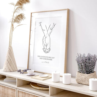 Personalisiertes Poster – Hand in Hand