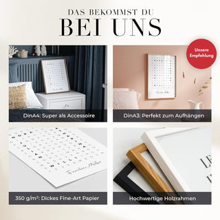 Personalisiertes Poster – Familien Wortsuche Hochformat