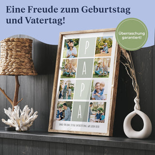 Personalisiertes Poster – 8Foto Collage PAPA