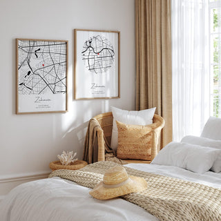 Personalisiertes Poster – Zuhause mit Koordinaten