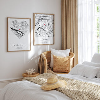 Personalisiertes Poster – Wo alles begann mit Koordinaten