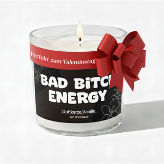 Duftkerze im Glas mit frechem Spruch - Bad Bitch Energy