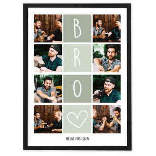 Personalisiertes Poster – 8Foto Collage BRO