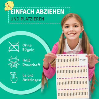 Personalisierte Namensaufkleber – Blumen