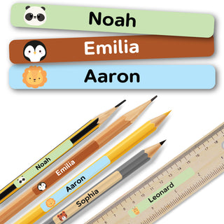 Personalisierte Namensaufkleber – Dschungel-Tiere