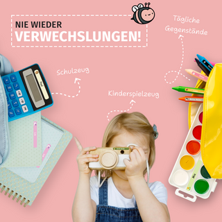 Aufkleber Stifte "Namensaufkleber Kinder" – Motiv Waldtiere