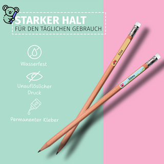 Aufkleber Stifte "Namensaufkleber Kinder" – Motiv Waldtiere