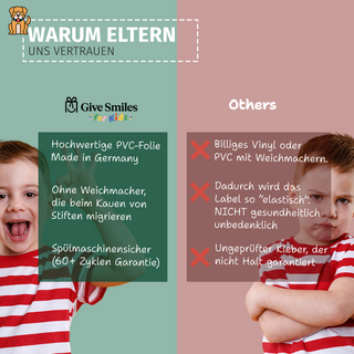 Aufkleber Stifte "Namensaufkleber Kinder" – Motiv Waldtiere