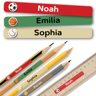 Personalisierte Namensaufkleber – Sport