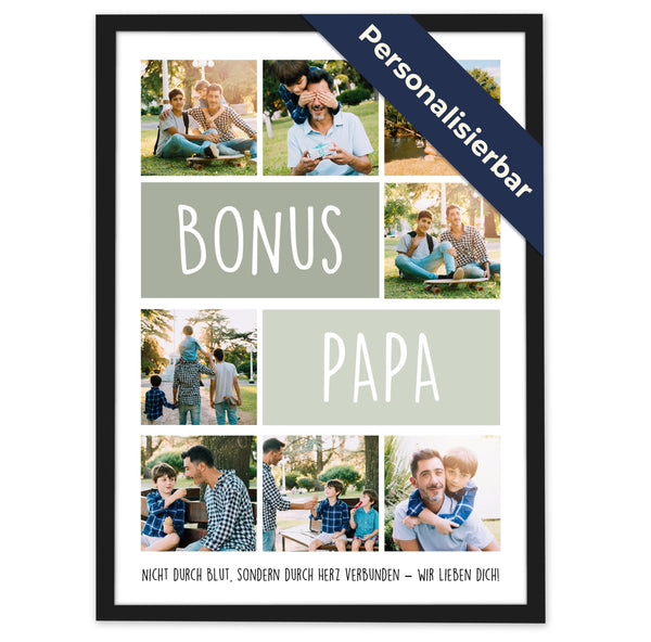 Personalisiertes Poster – 8Foto Collage Bonus PAPA