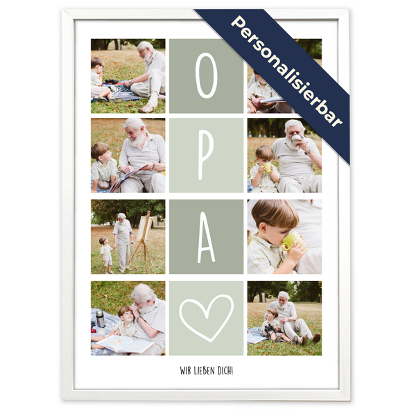 Personalisiertes Poster – 8Foto Collage OPA