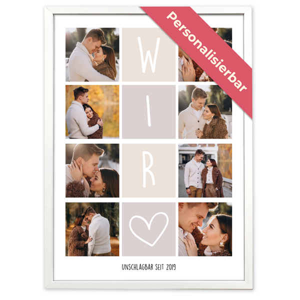 Personalisiertes Poster – 8Foto Collage WIR