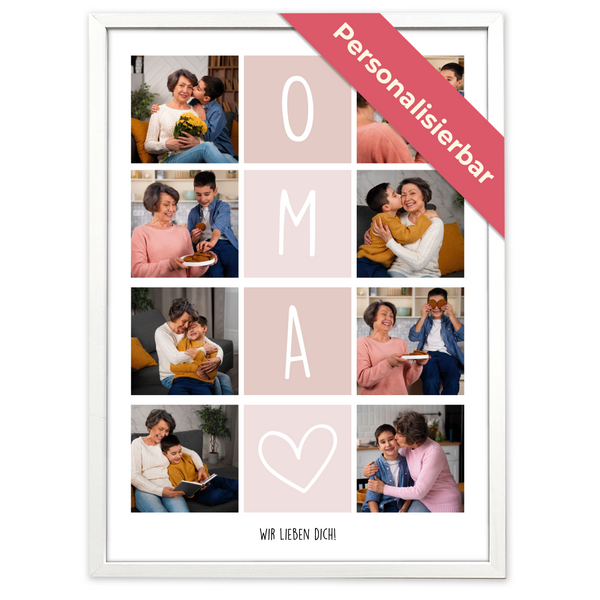 Personalisiertes Poster – 8Foto Collage OMA