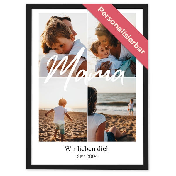 Personalisiertes Poster – 4Foto Collage MAMA