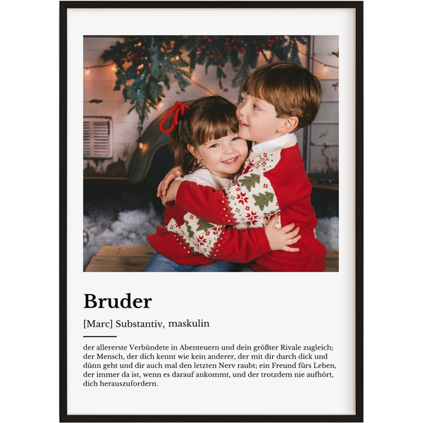 Personalisiertes Poster – Definition Bruder