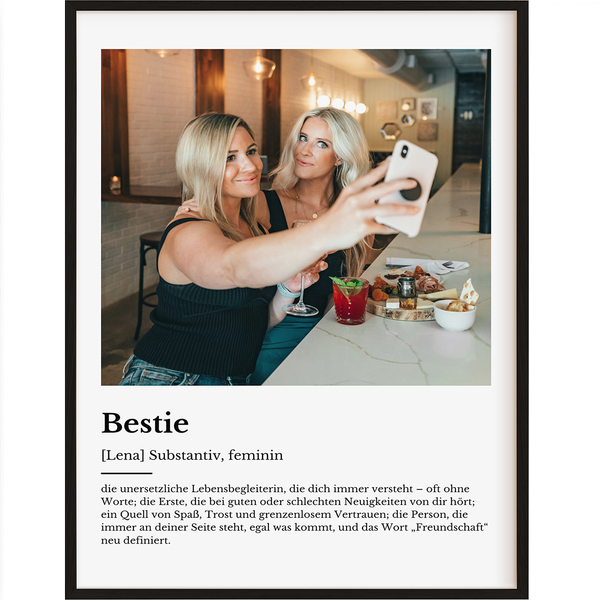 Personalisiertes Poster – Definition Bestie