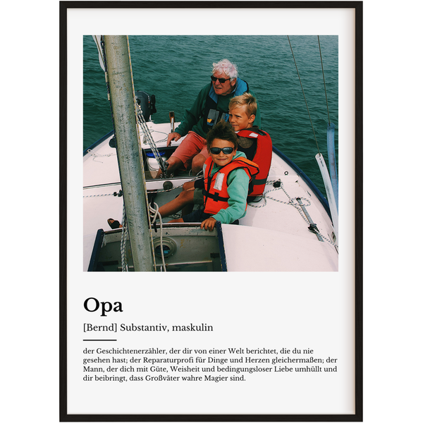 Personalisiertes Poster – Definition Opa