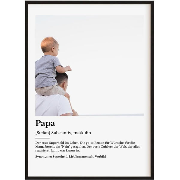 Personalisiertes Poster – Definition Papa