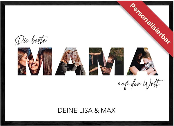Personalisiertes Poster – Foto Collage Mama