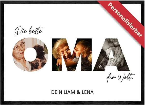 Personalisiertes Poster – Foto Collage OMA