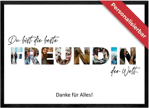 Personalisiertes Poster – Foto Collage FREUNDIN