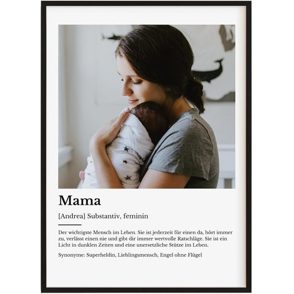 Personalisiertes Poster – Definition Mama