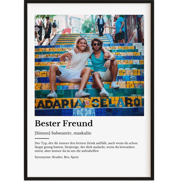 Personalisiertes Poster – Definition Bester Freund