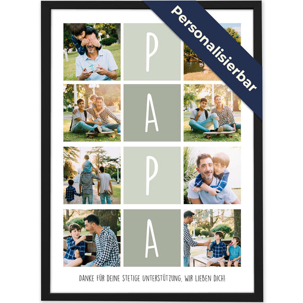 Personalisiertes Poster – 8Foto Collage PAPA